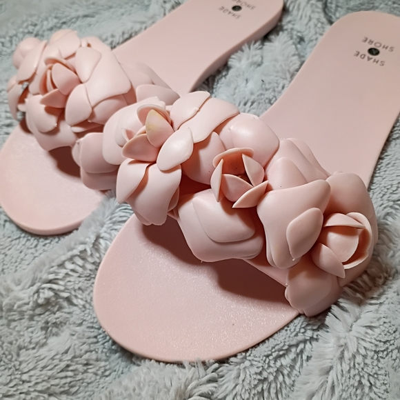 NWOT Shade & Shore Mallory Floral Jelly Slides Pink Sandals Women’s Size 11 - Picture 1 of 9